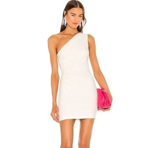 NWT Michael Costello x REVOLVE Ava One Shoulder White Dress